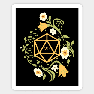 Plant and Succulent Polyhedral D20 Dice TRPG Tabletop RPG Gaming Addict Sticker